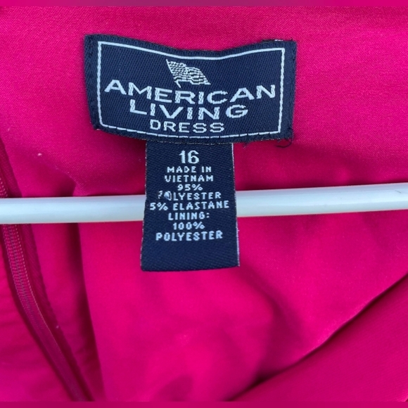 American living, size 16 hot pink women's sheath dress - Picture 3 of 4